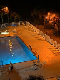 Able to watch the teens at the pool while the adults relax on the balcony