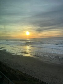 View of sun setting from the front room