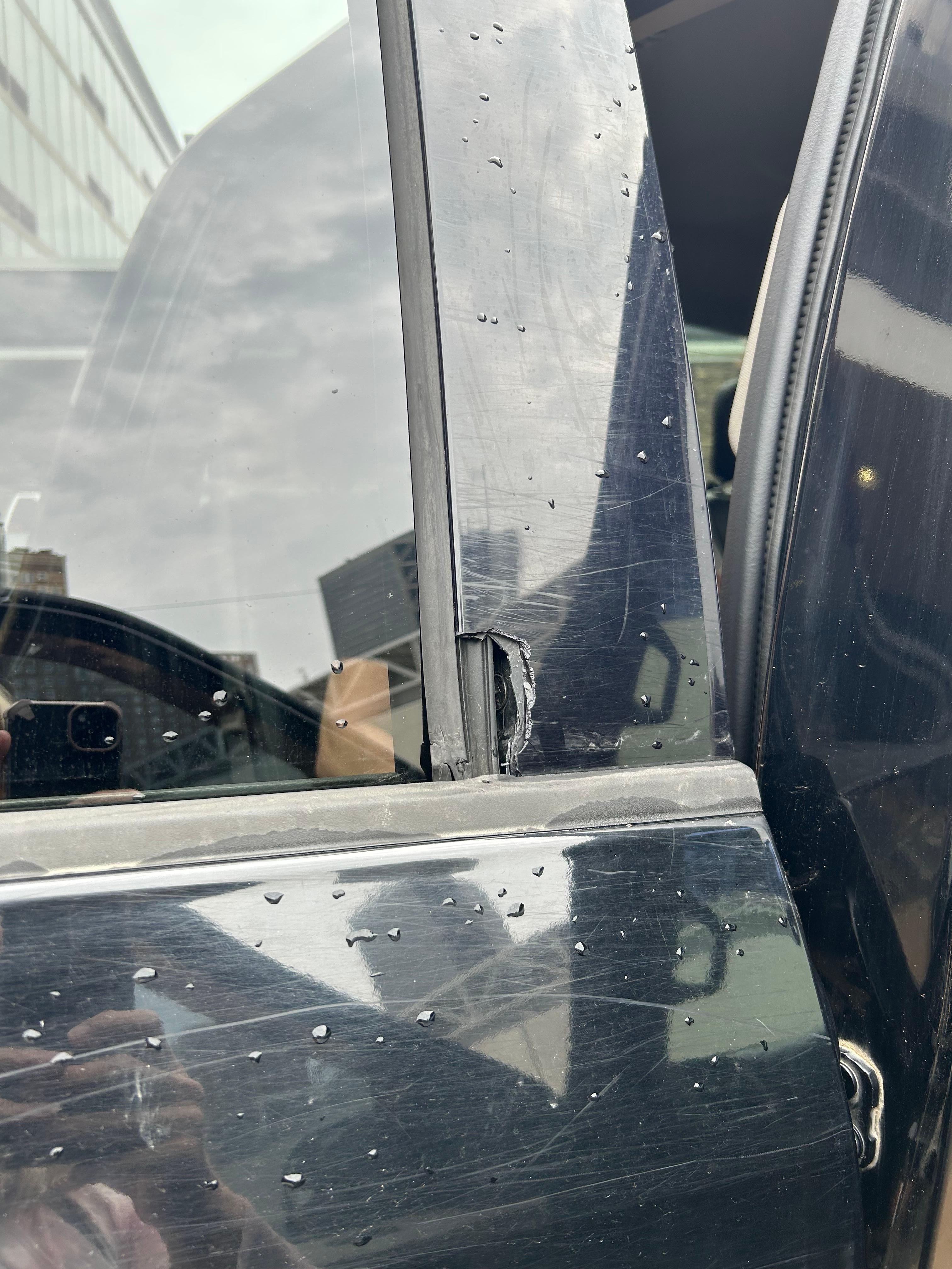 Truck destruction after getting the windows replaced.