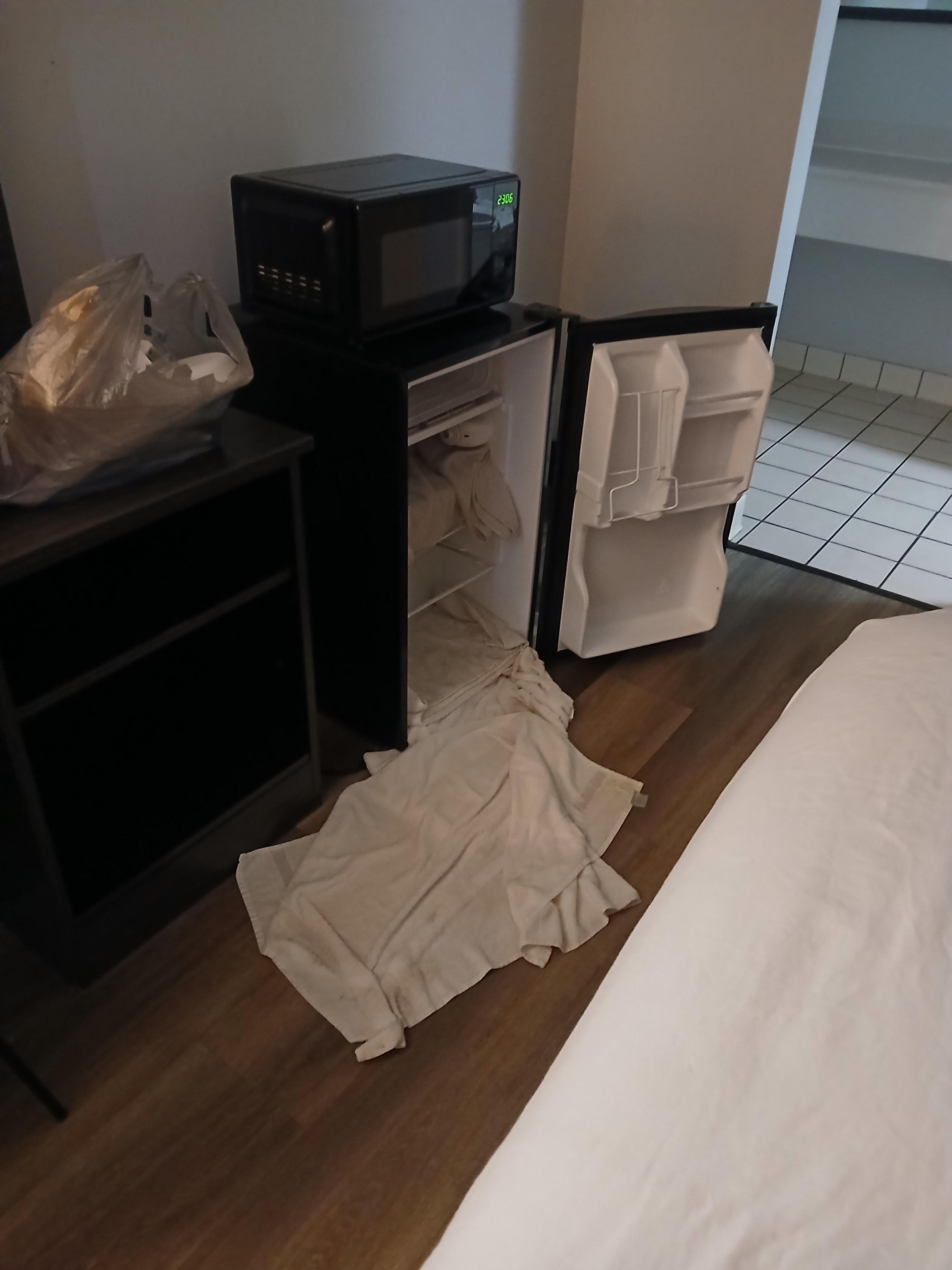 Since yesterday before I checked in. I've asked twice now to have the towels removed.
