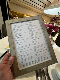 Breakfast menu