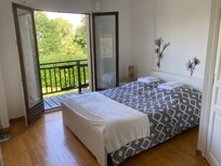 One of the double rooms with balcony