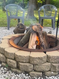 Wonderful fire for a cool evening.