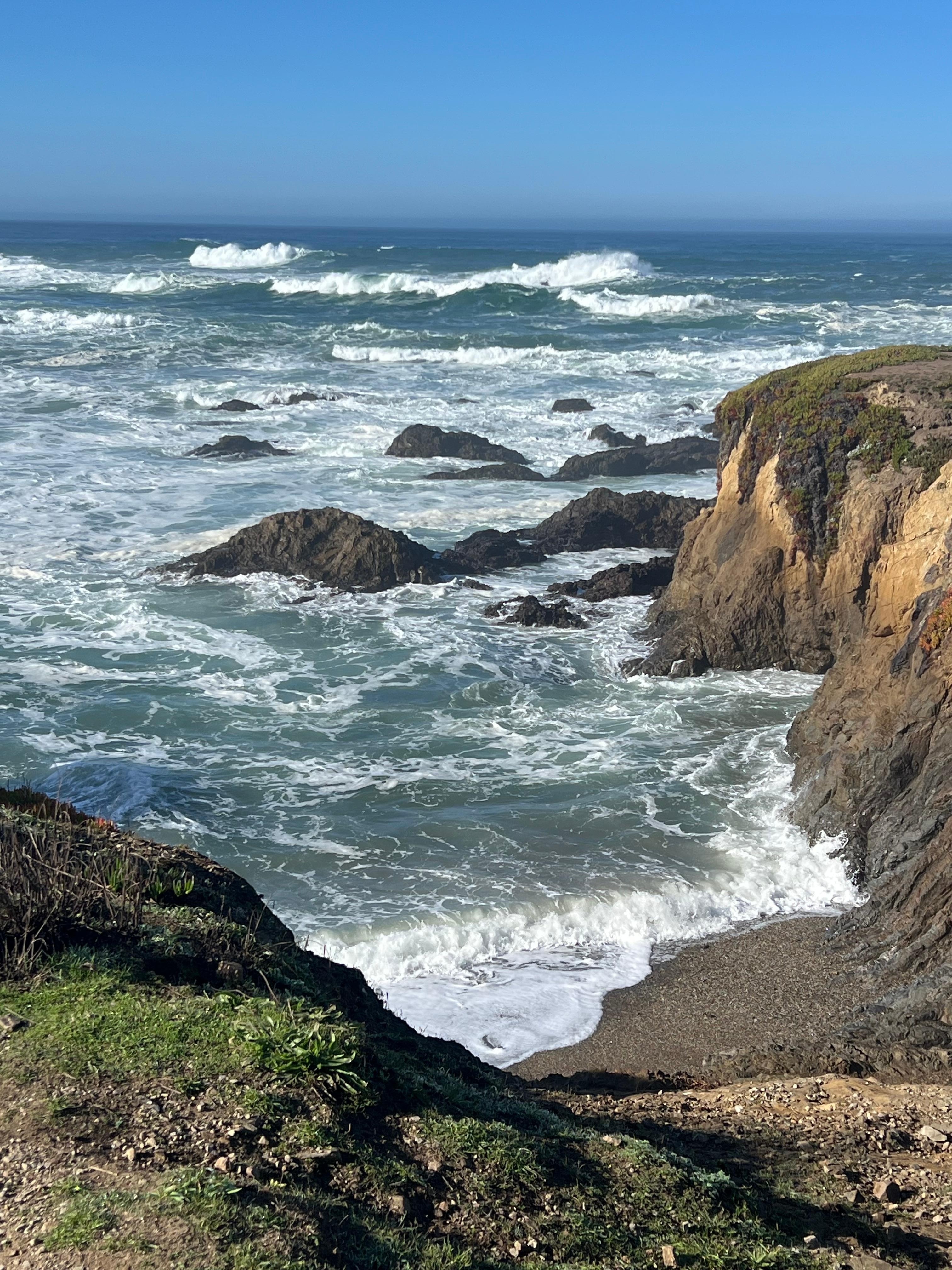 Around the corner from glass beach, you can walk there!
A long block to the skunk Train!