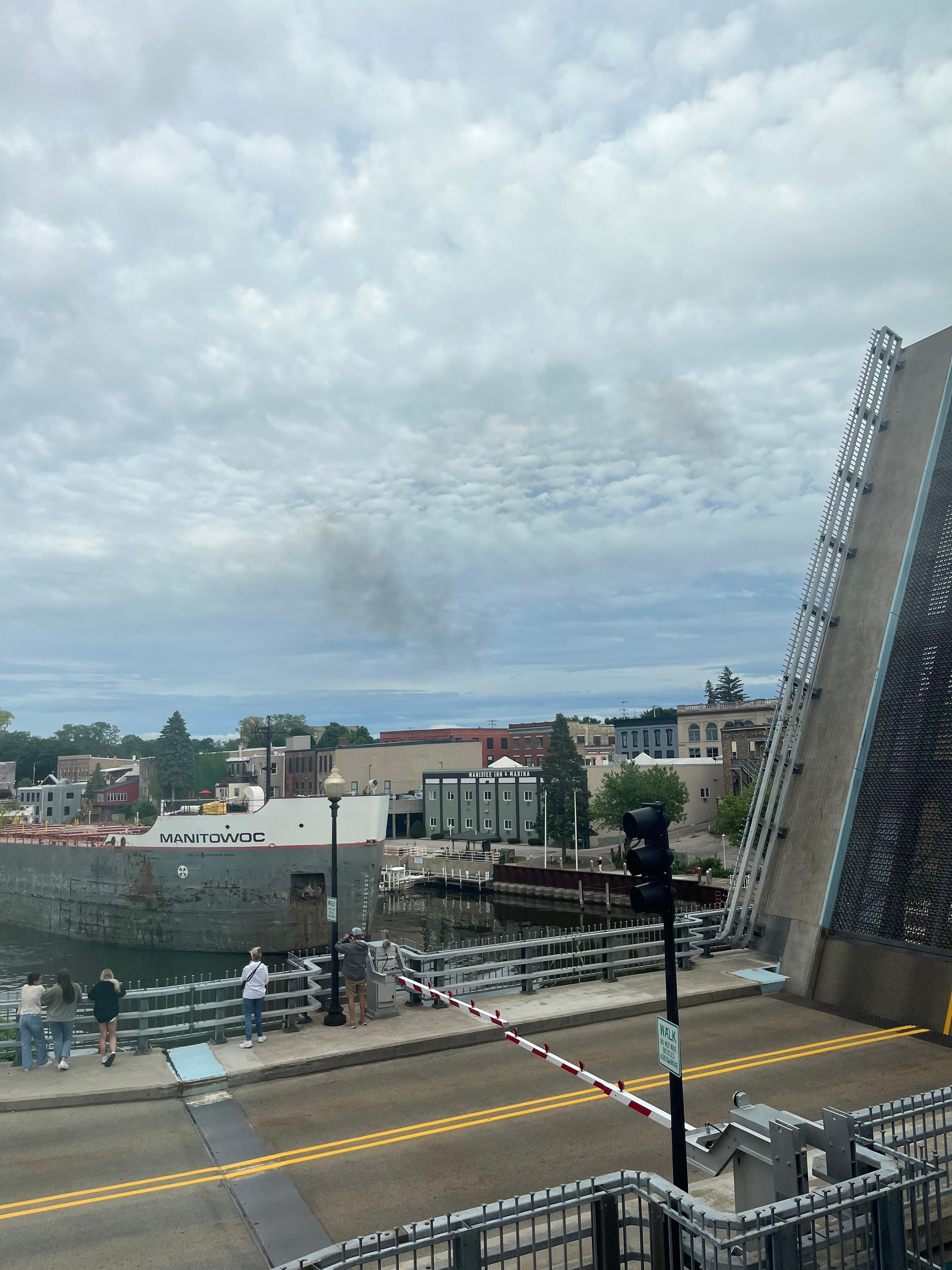 Freighter right outside your window 