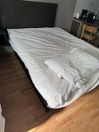 Stained and dirty sheets.