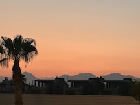 We took this photo near the Golden Orange. There’s a great restaurant on the beach 100m from the hotel.