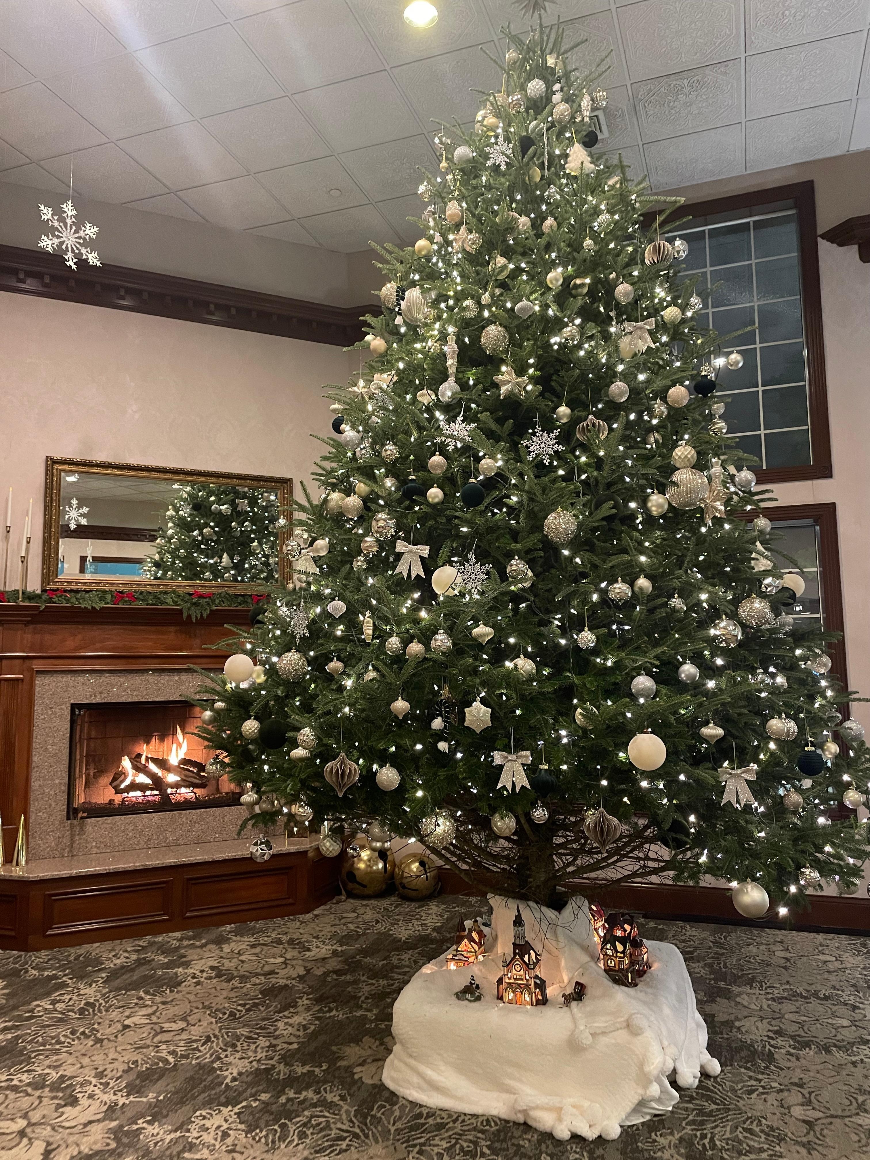 We enjoyed a cup of hot chocolate by the cozy fire!