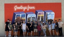 Mural on the wall beside the motel. Great photo op!