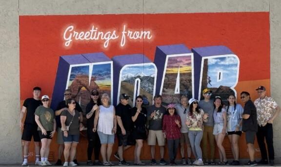 Mural on the wall beside the motel.  Great photo op!