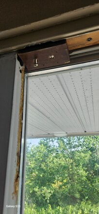 Broken patio door