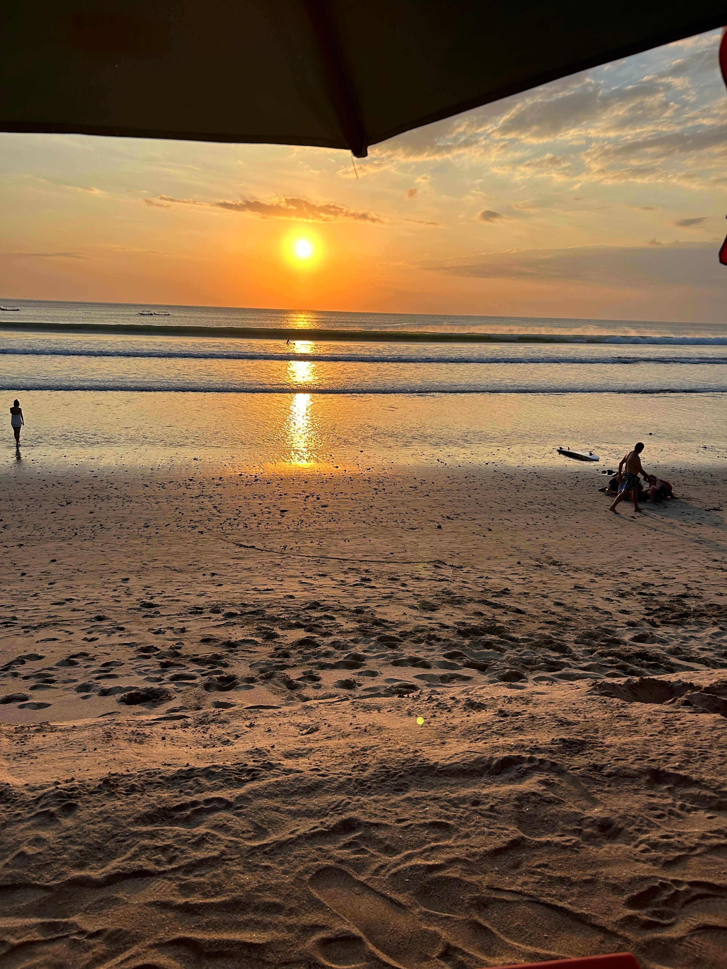 Sunset over Kuta Beach