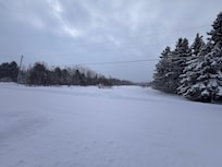 Across the street from the house