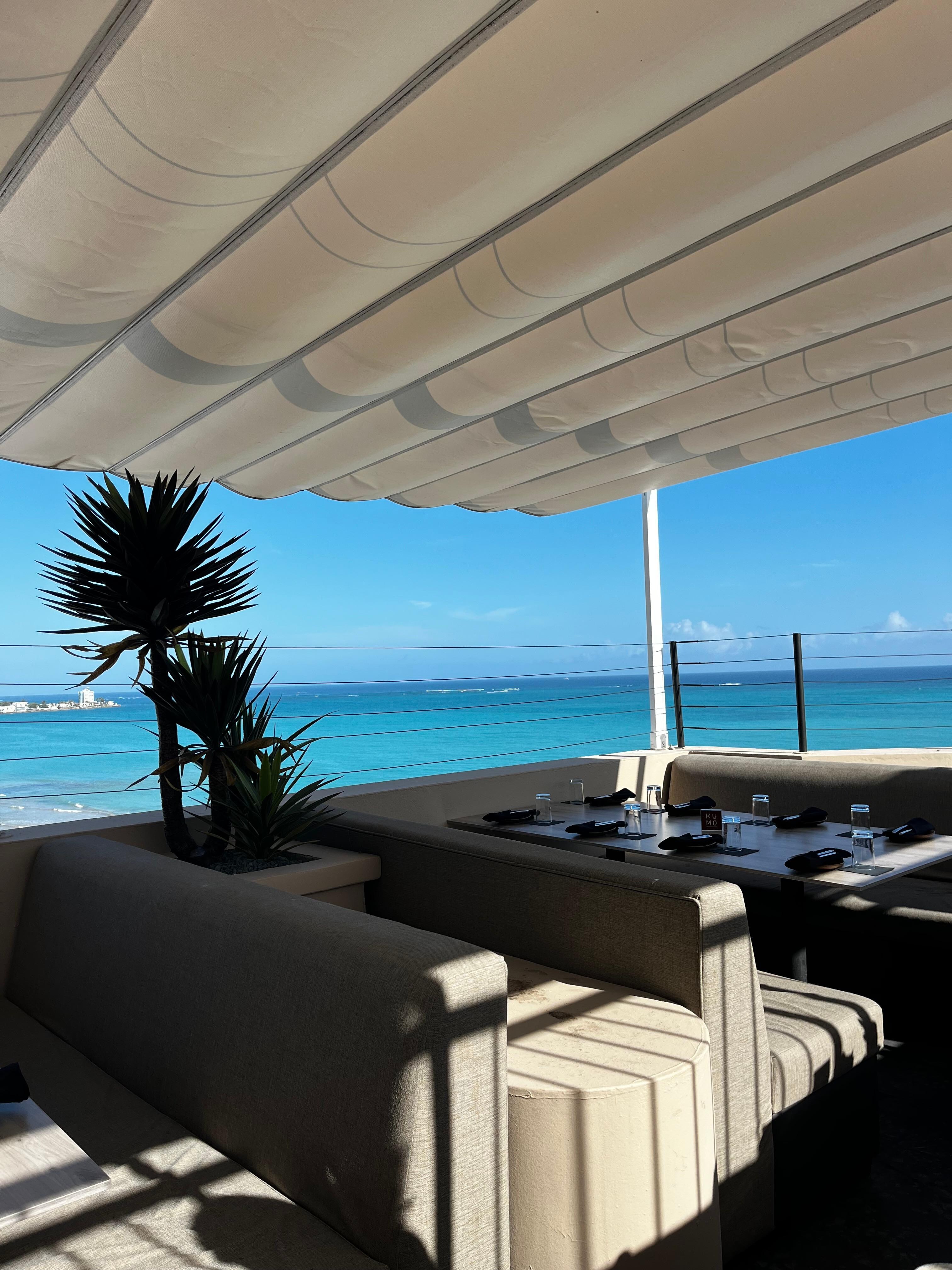 Rooftop restaurants, great breakfast! Also a pool, unseated with no attendant