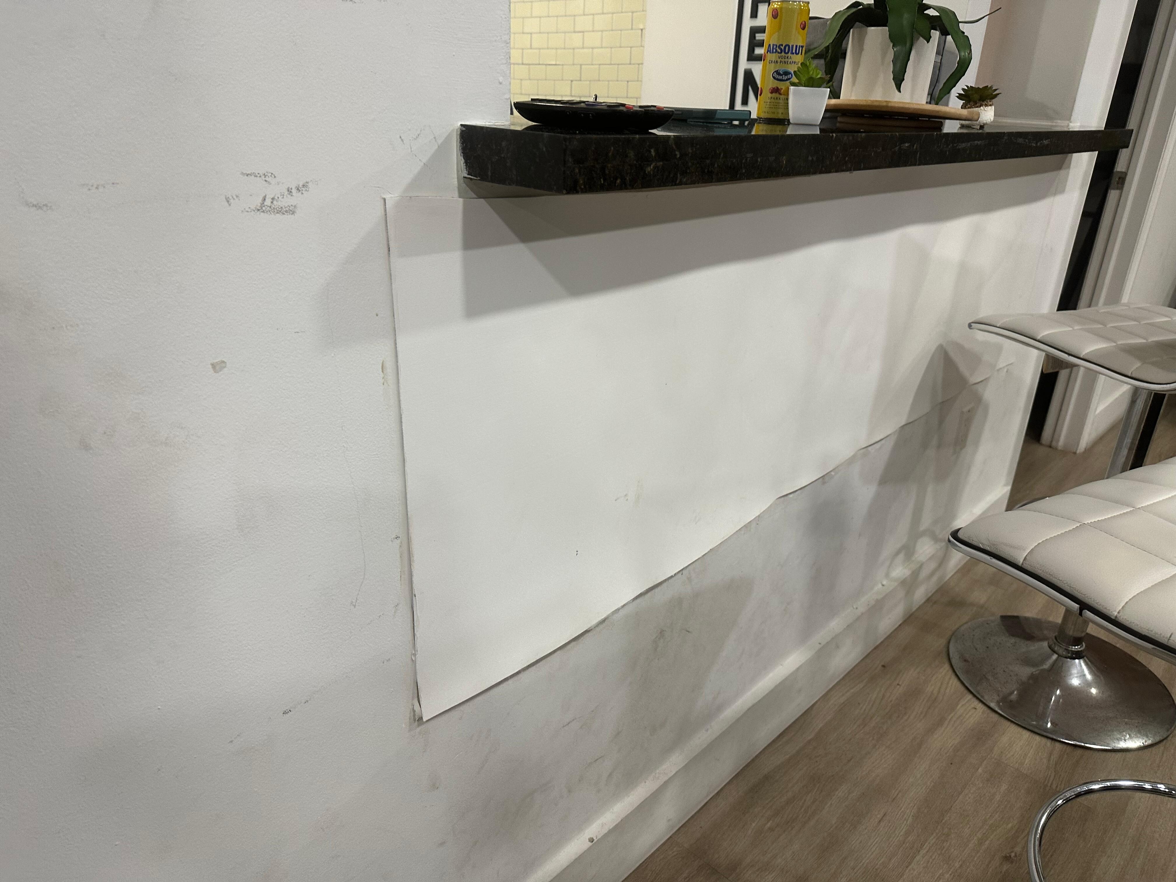 All of the wall were so filthy and damaged 