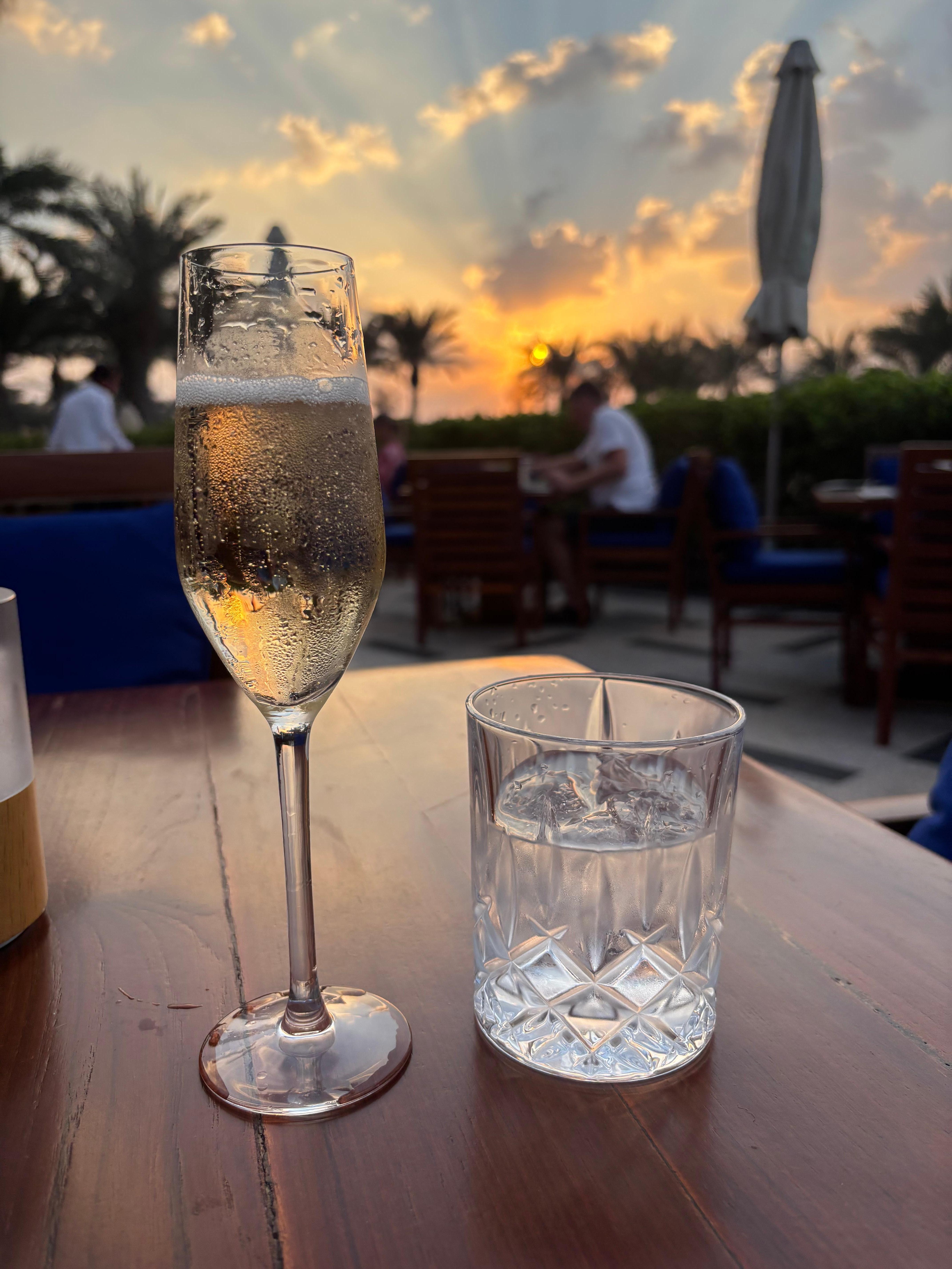 Drinks at sunset