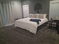 Huge main bedroom with the most comfortable bed