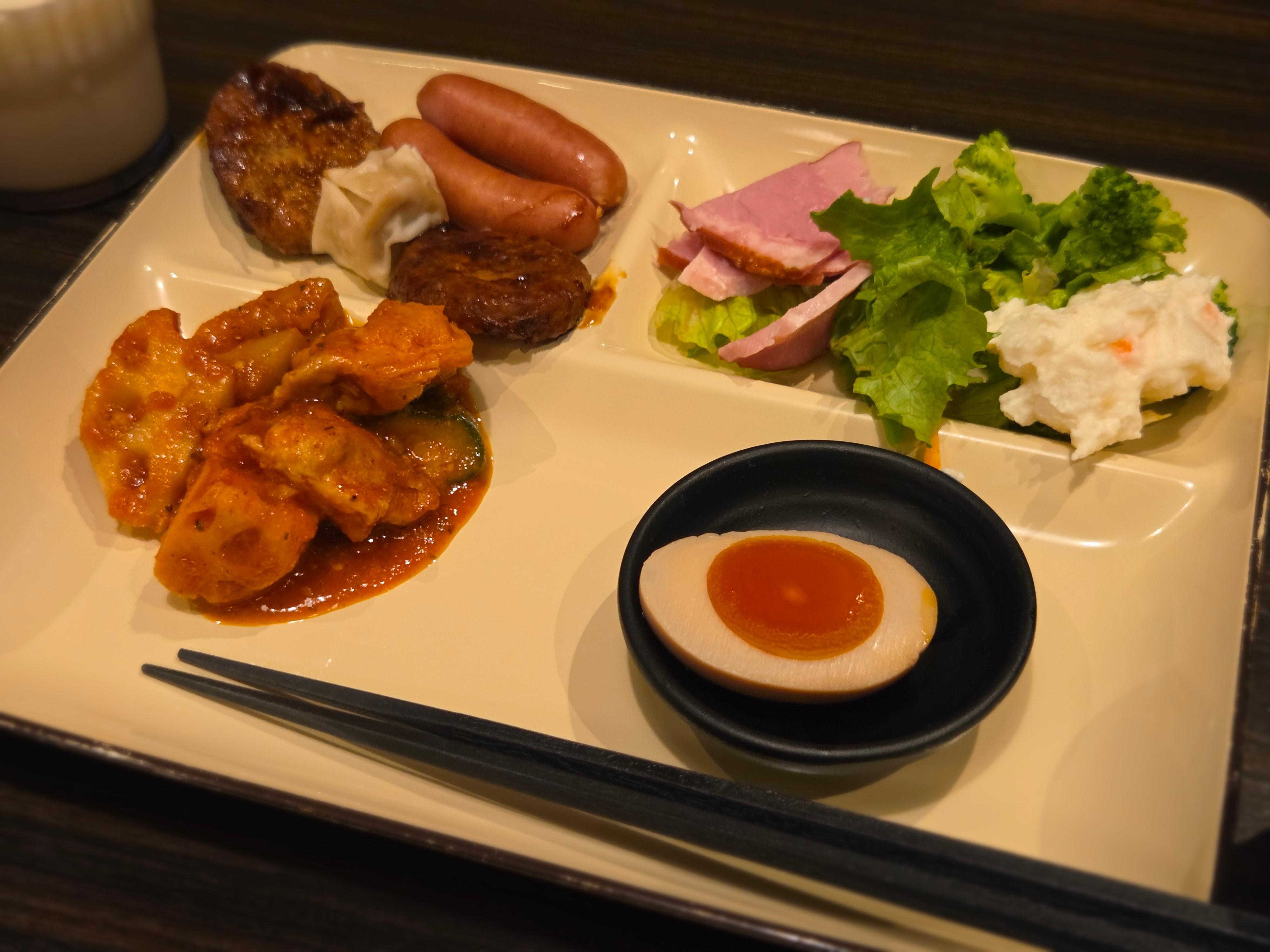 バイキング形式の朝食