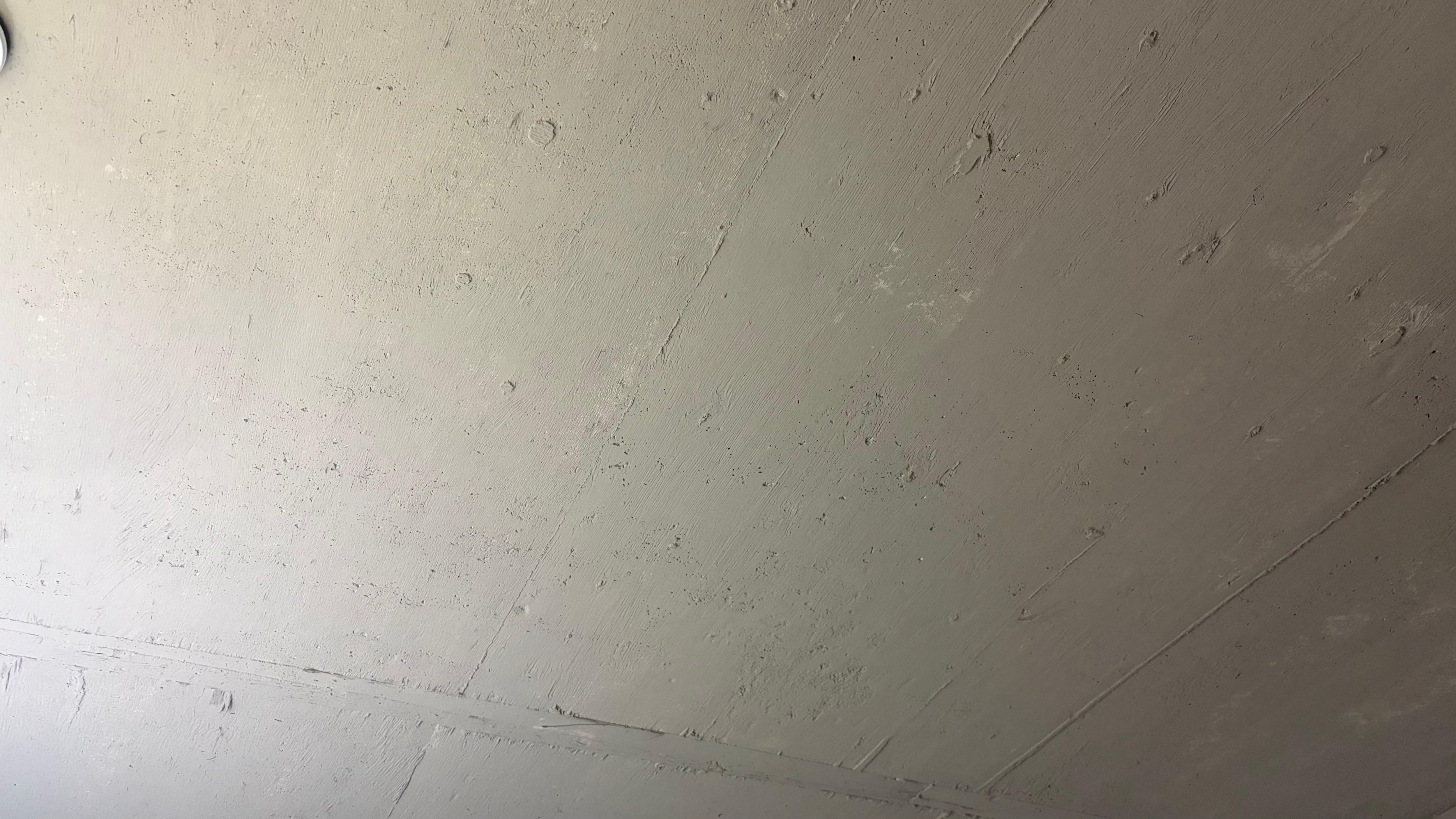 Ceiling was totally concrete. No proper ceiling at all.