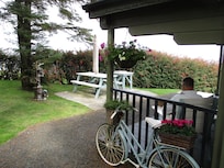 Wonderful porch(with heaters) and gorgeous setting!