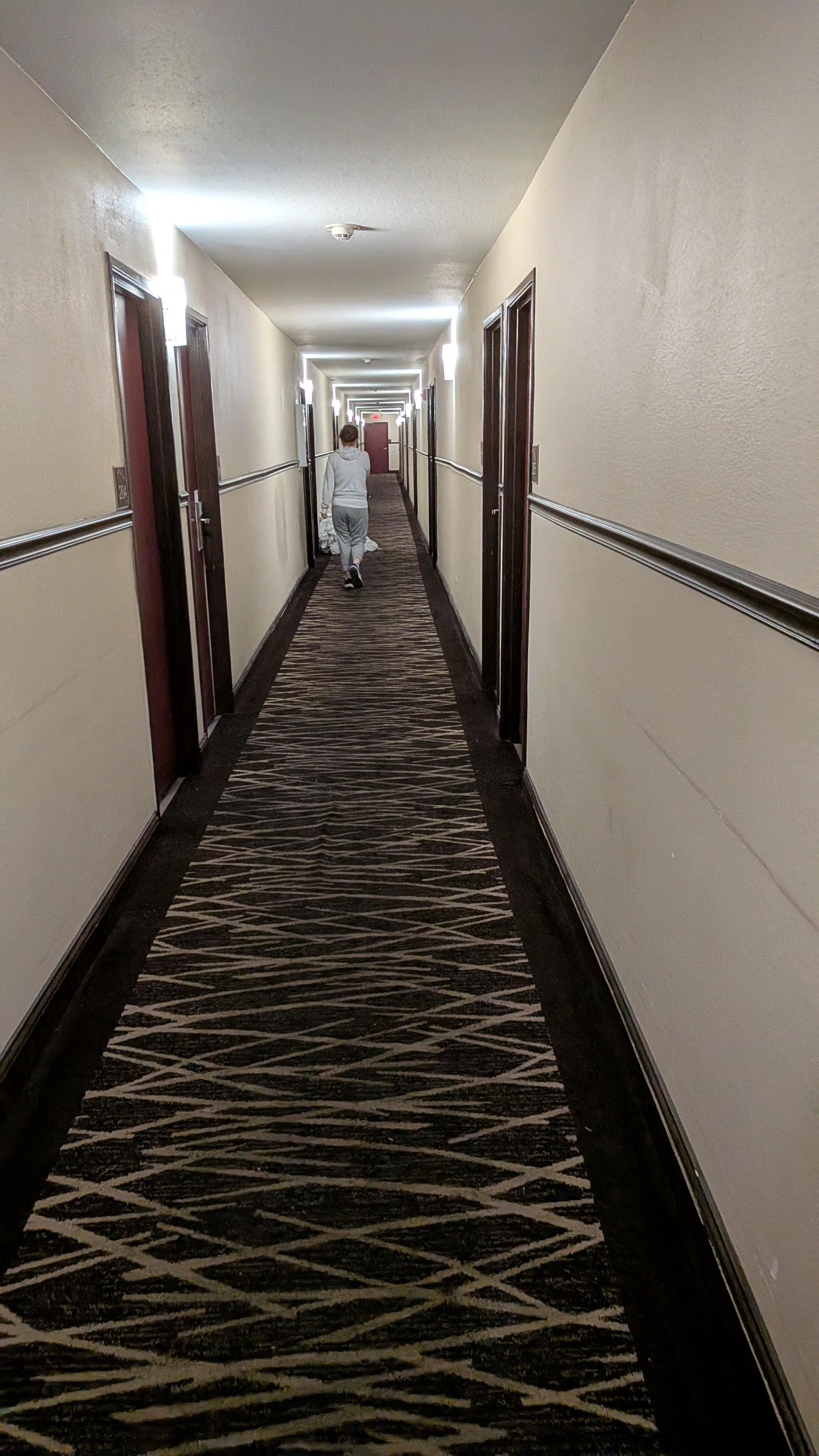 Dark hallways, my phone improved the lighting.