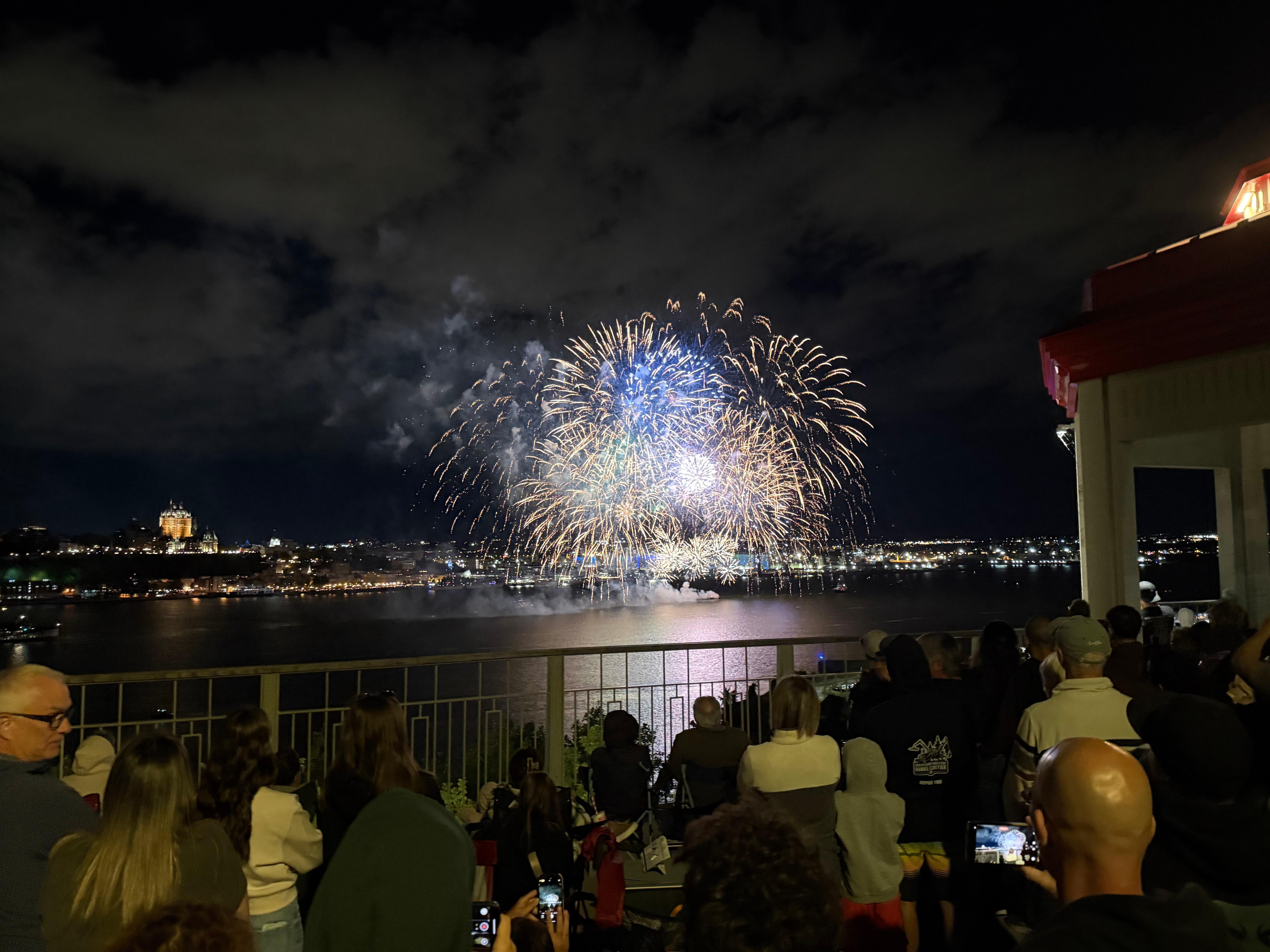 Fire works over Saint Lawrence river