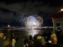 Fire works over Saint Lawrence river