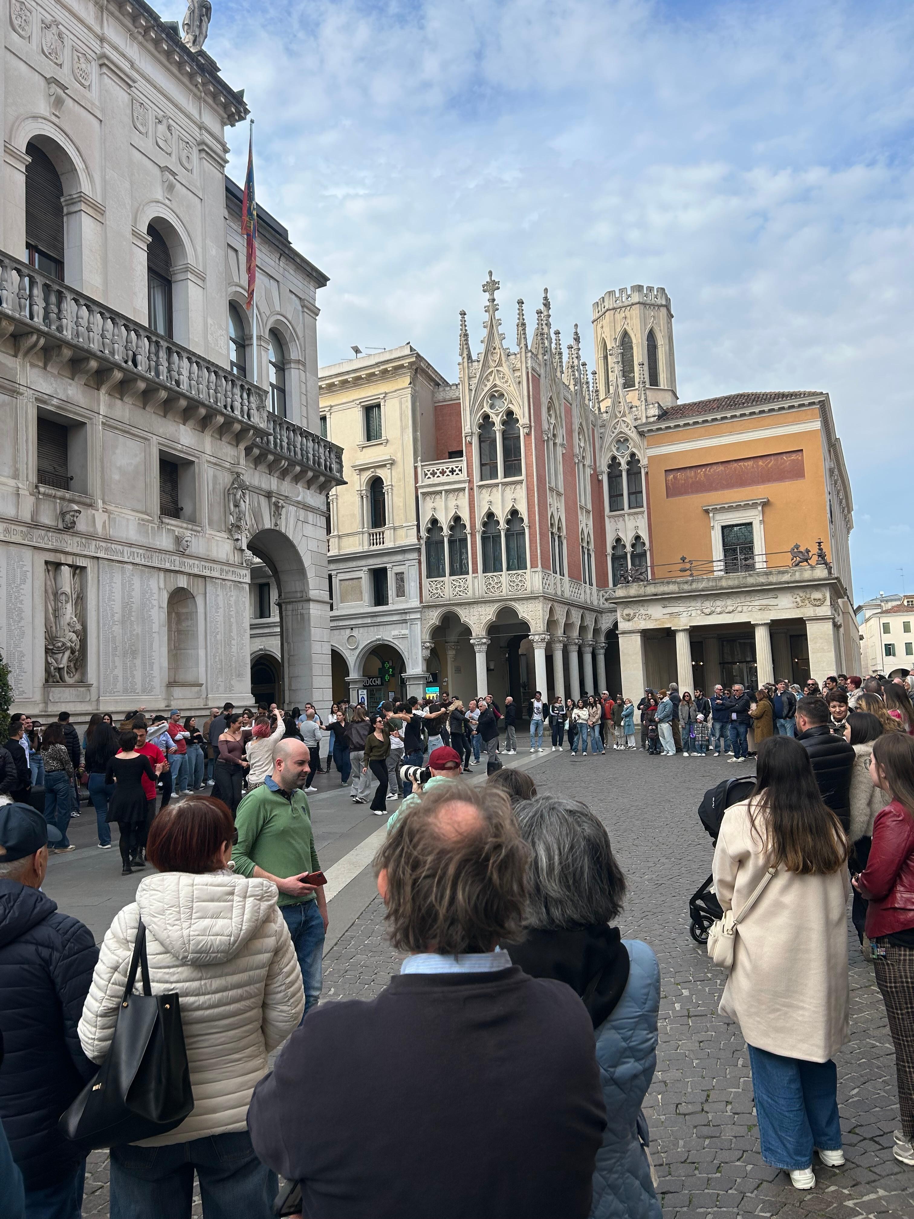 Literally just a few steps from our apartment 