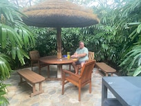 My husband enjoyed an evening cigar in the lovely smoking area