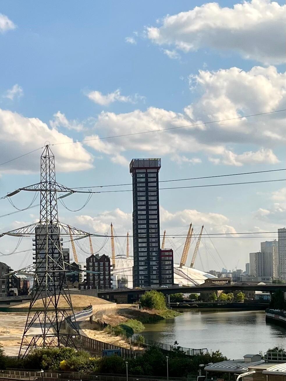 View of O2 from the hotel lift lobby