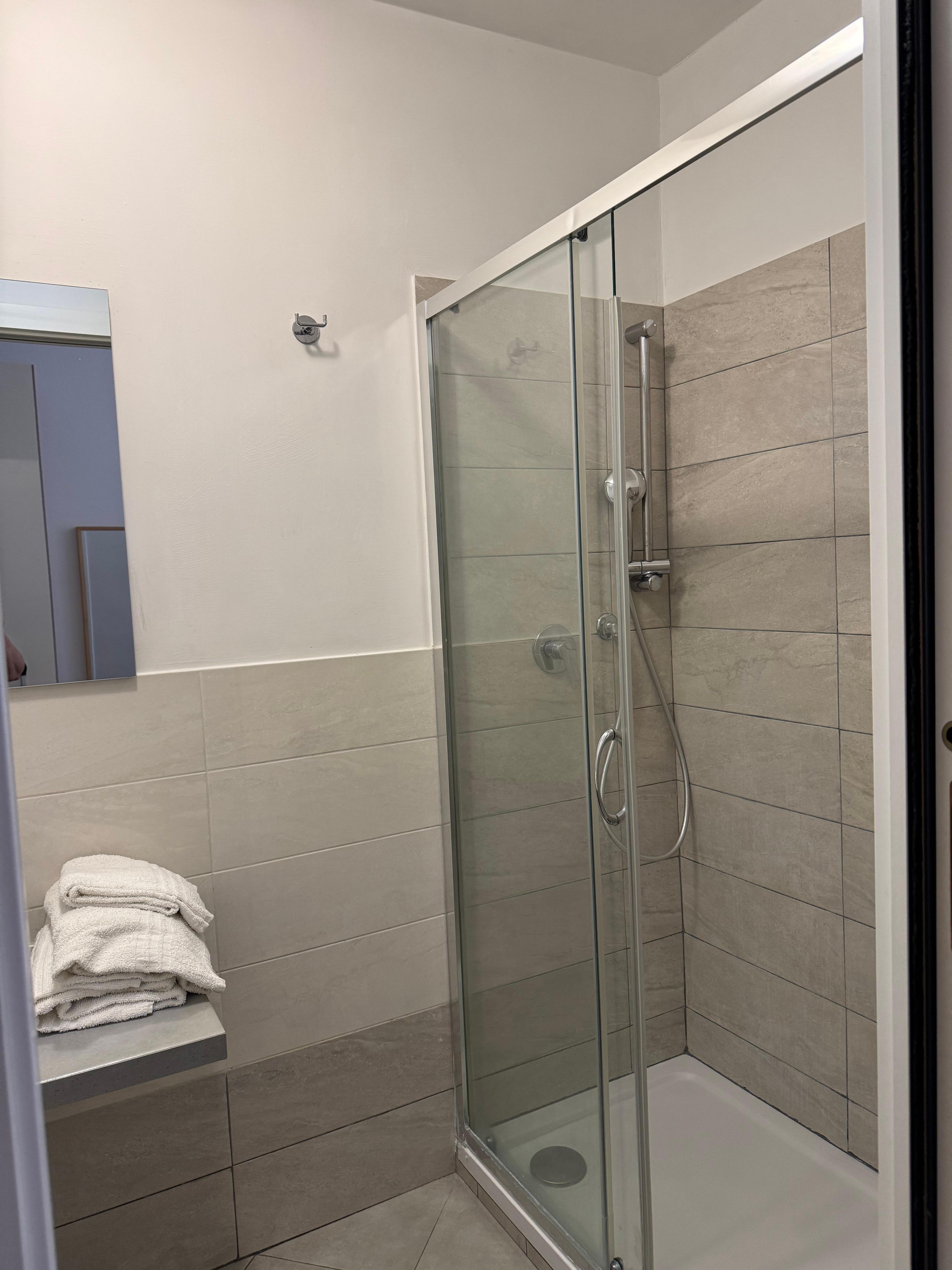 Nice large shower 