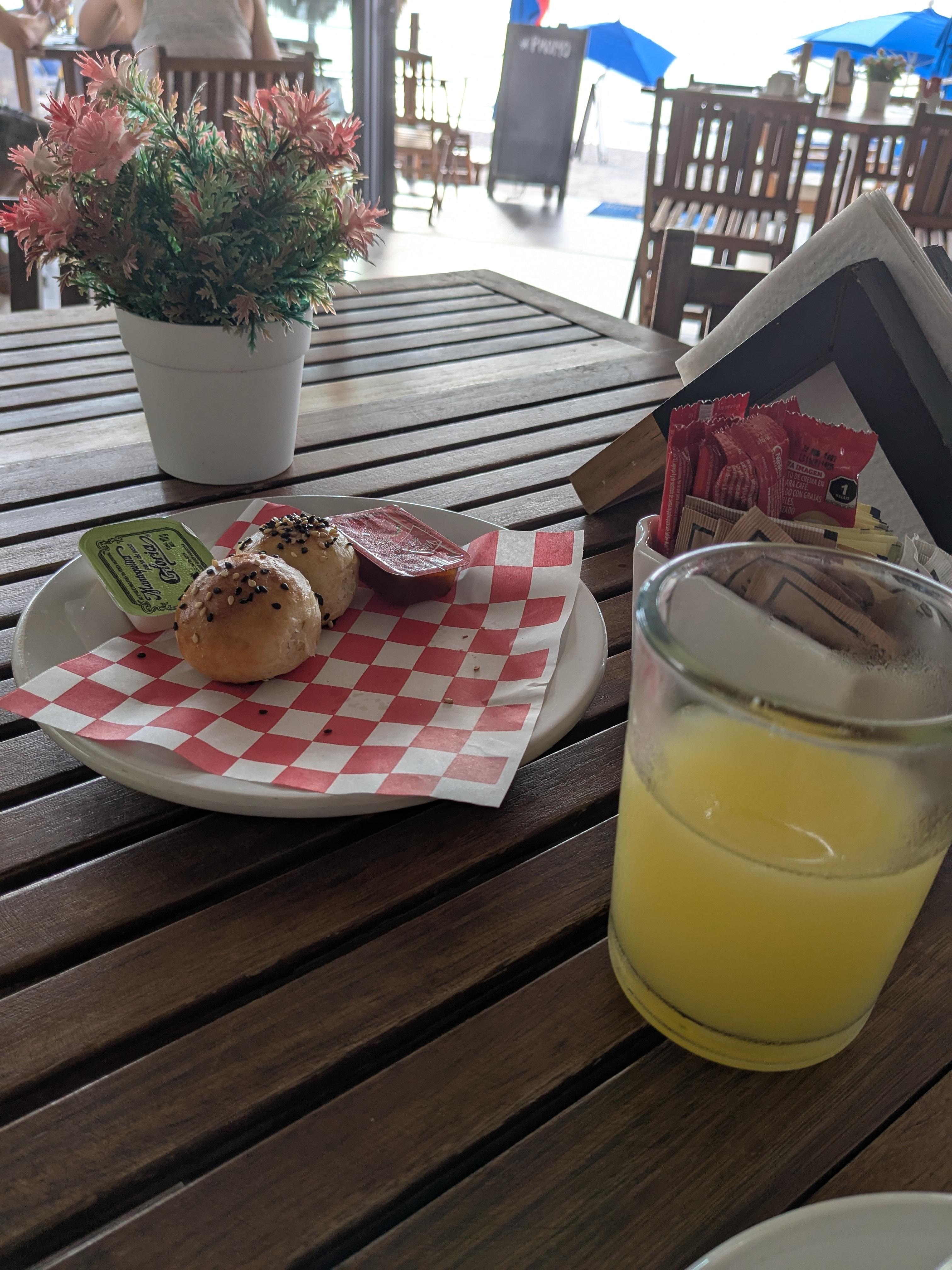 The delicious bread too. Can't forget that.