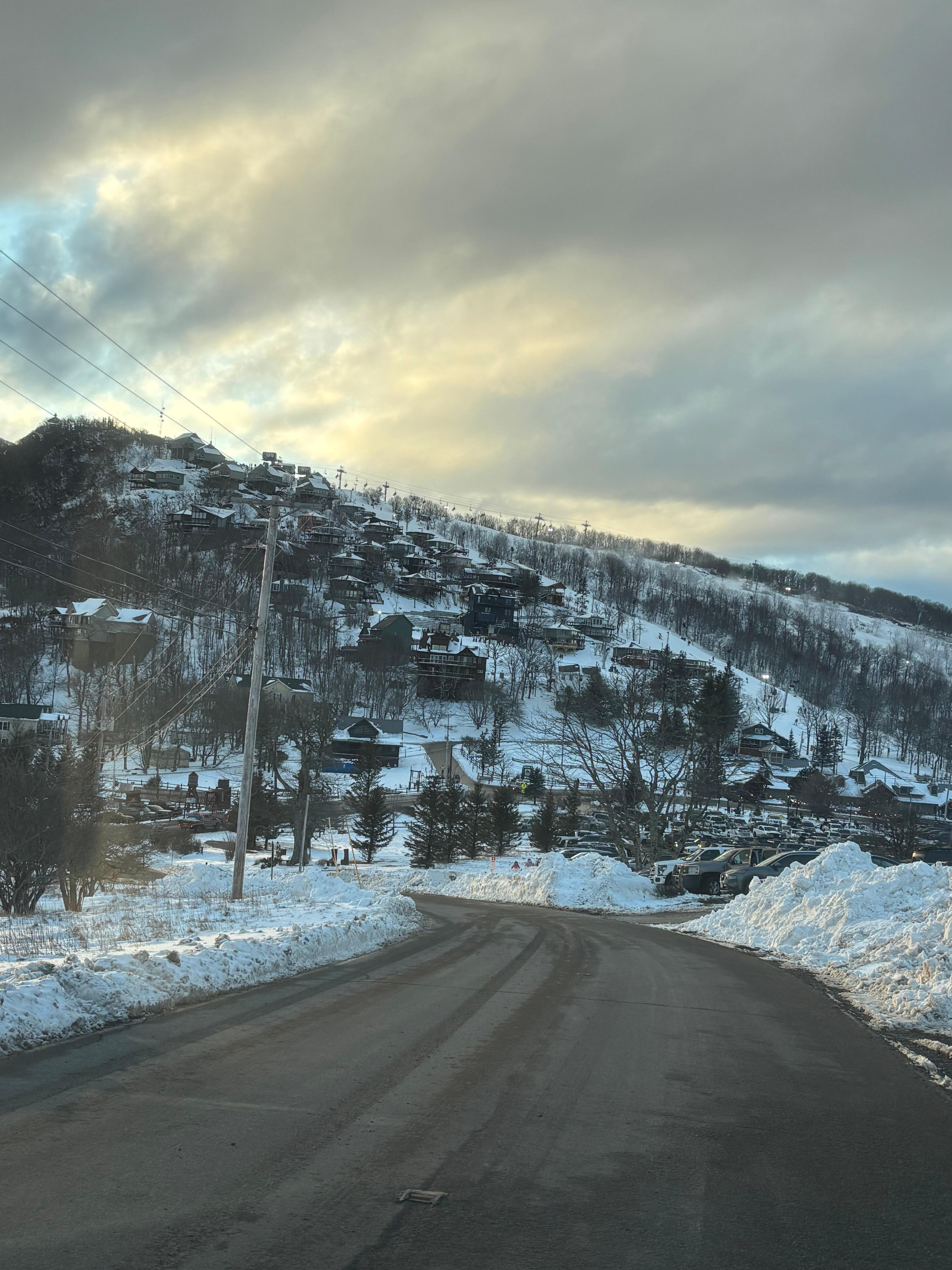 View from the condo entrance, showing Beech Mountain