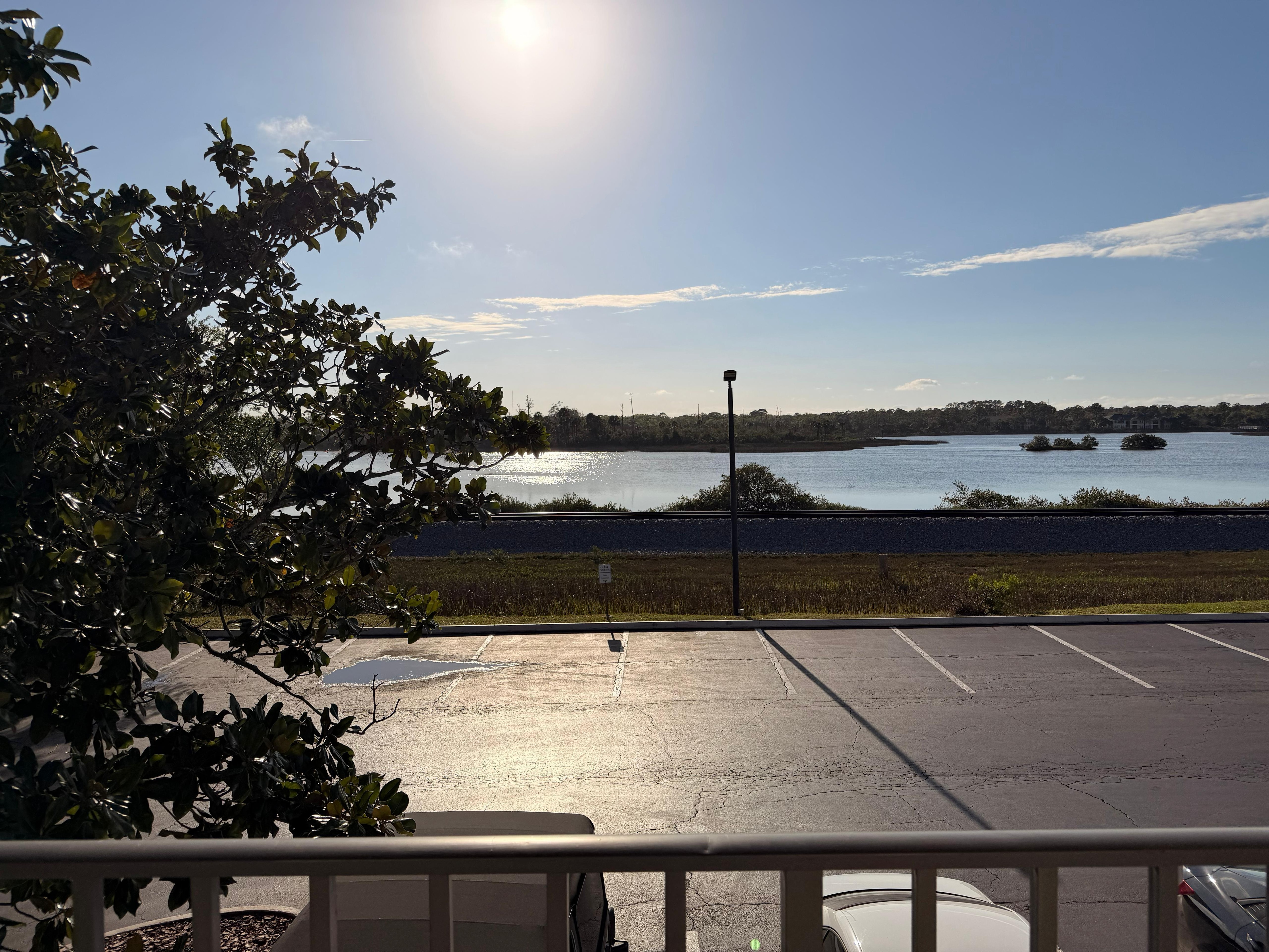 View of the river from the backside of the motel. 