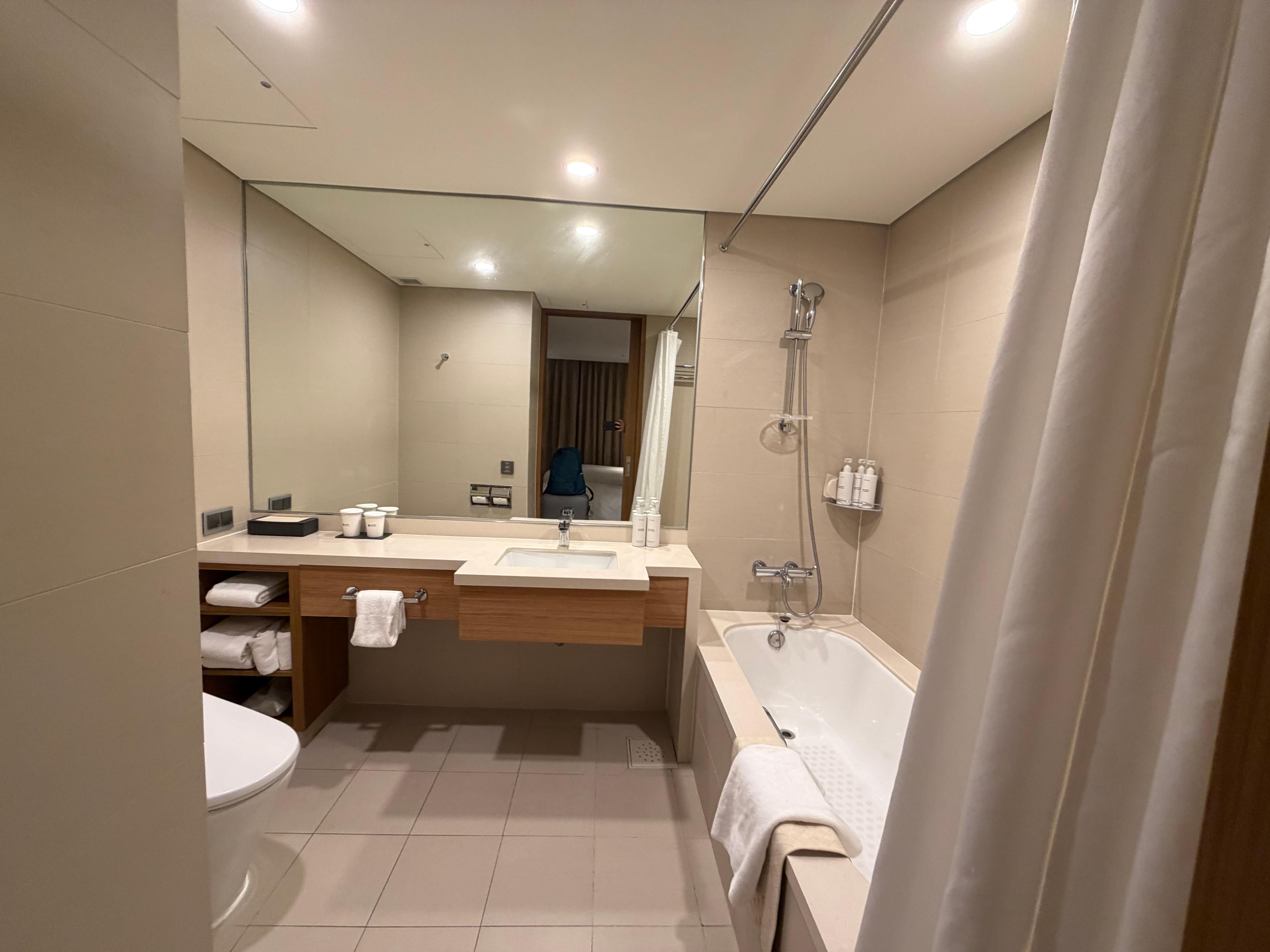 bathroom was equipped except for toothbrush and toothpaste