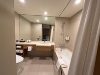 bathroom was equipped except for toothbrush and toothpaste