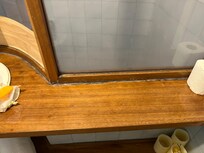 Mold build up that was just covered up.