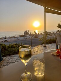 Drink at taverna by the sea