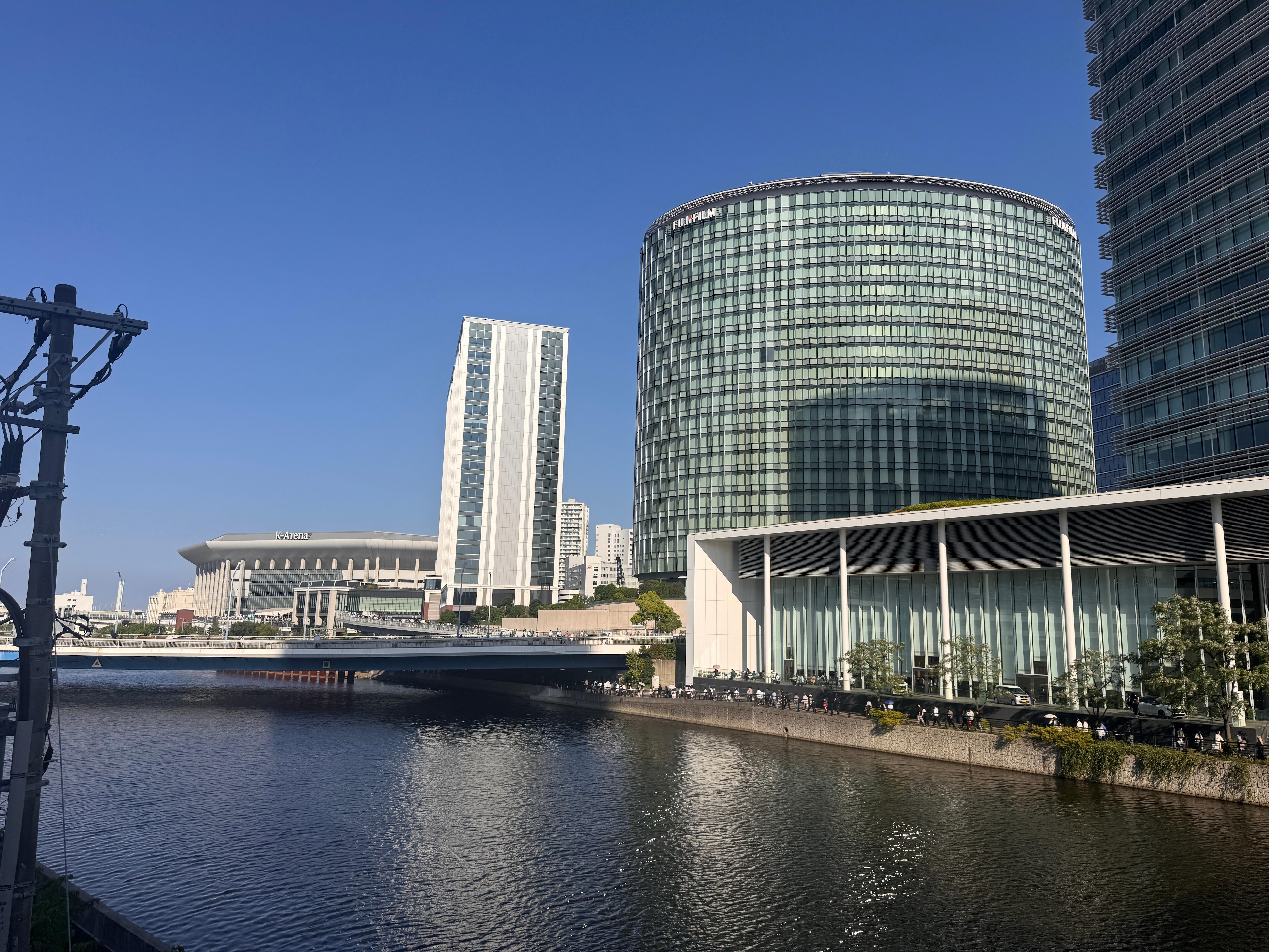 View from the walking bridge to Yokohama station
