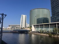 View from the walking bridge to Yokohama station