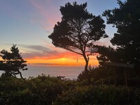 Sunset view from the hot tub
