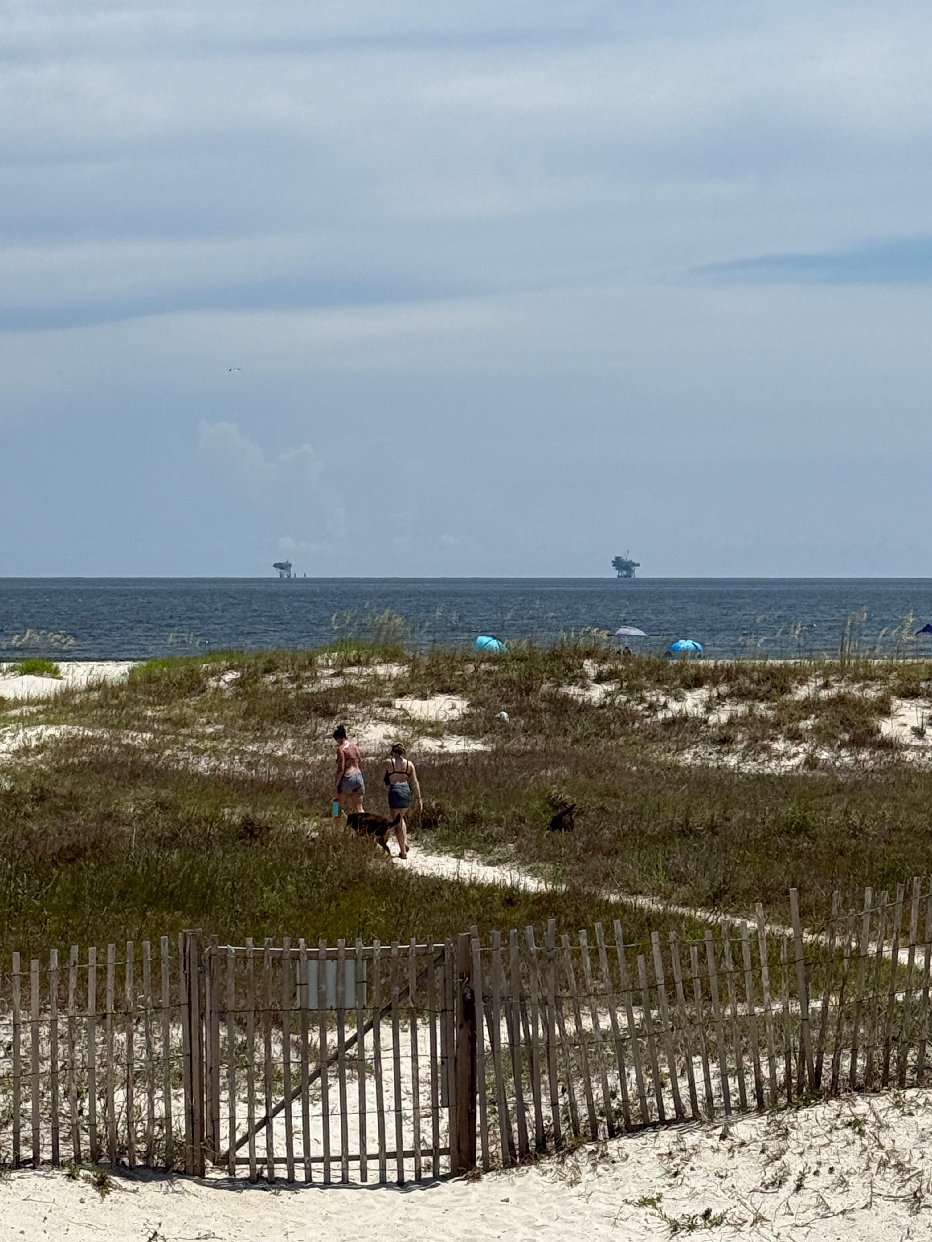 From the deck this is the natural path to beach. Short walk. 