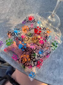 I told the front desk lady my dog and I have been sharing a box of cheese its on our road trip and she brought us a bag of treats :)