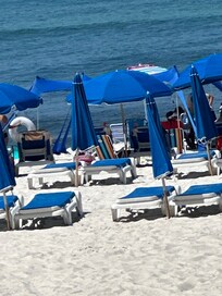 Reserved beach chairs that you get