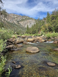 Steps from our room.