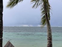 View of beach on property