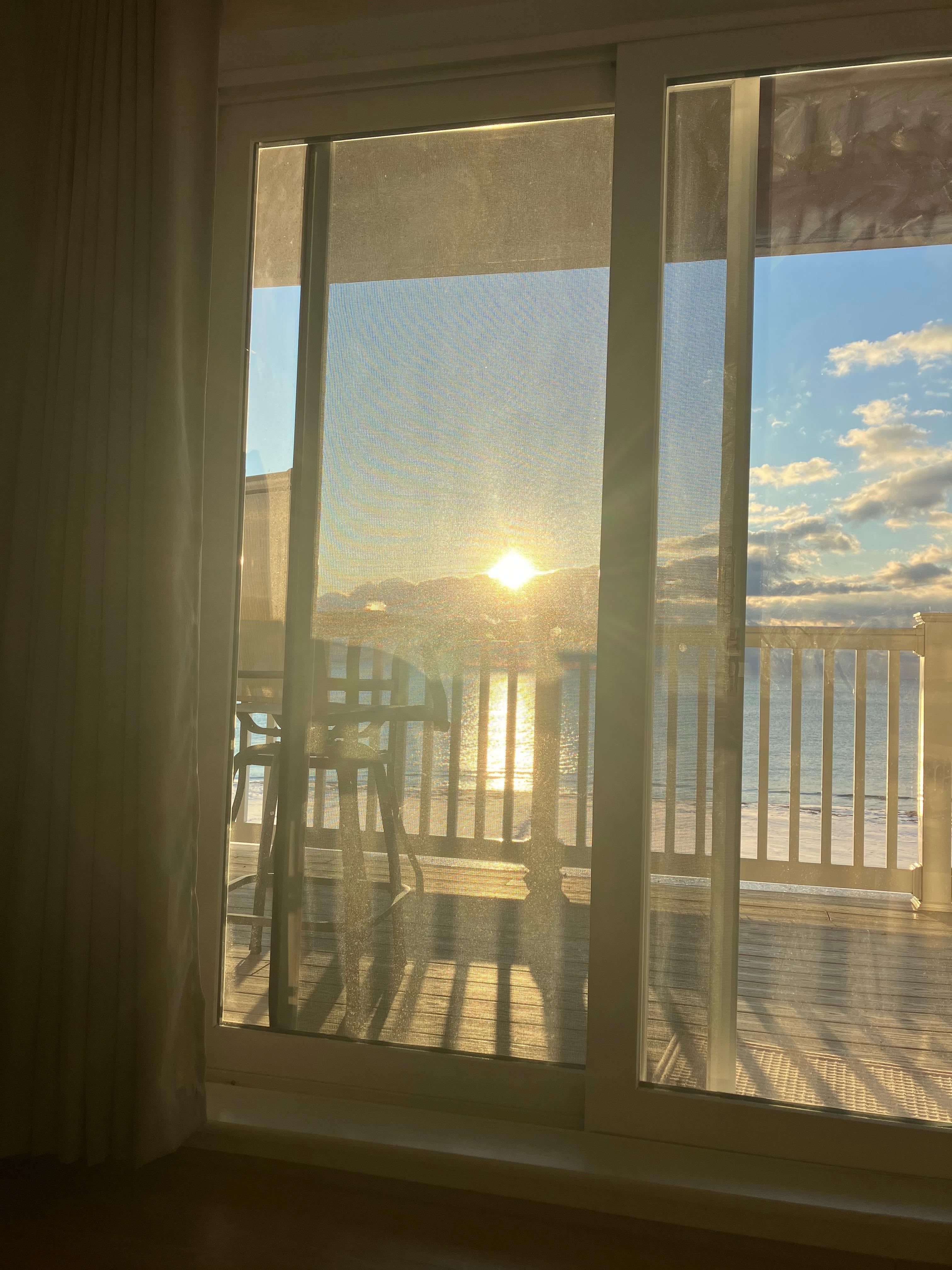 Winter sunshine coming through 