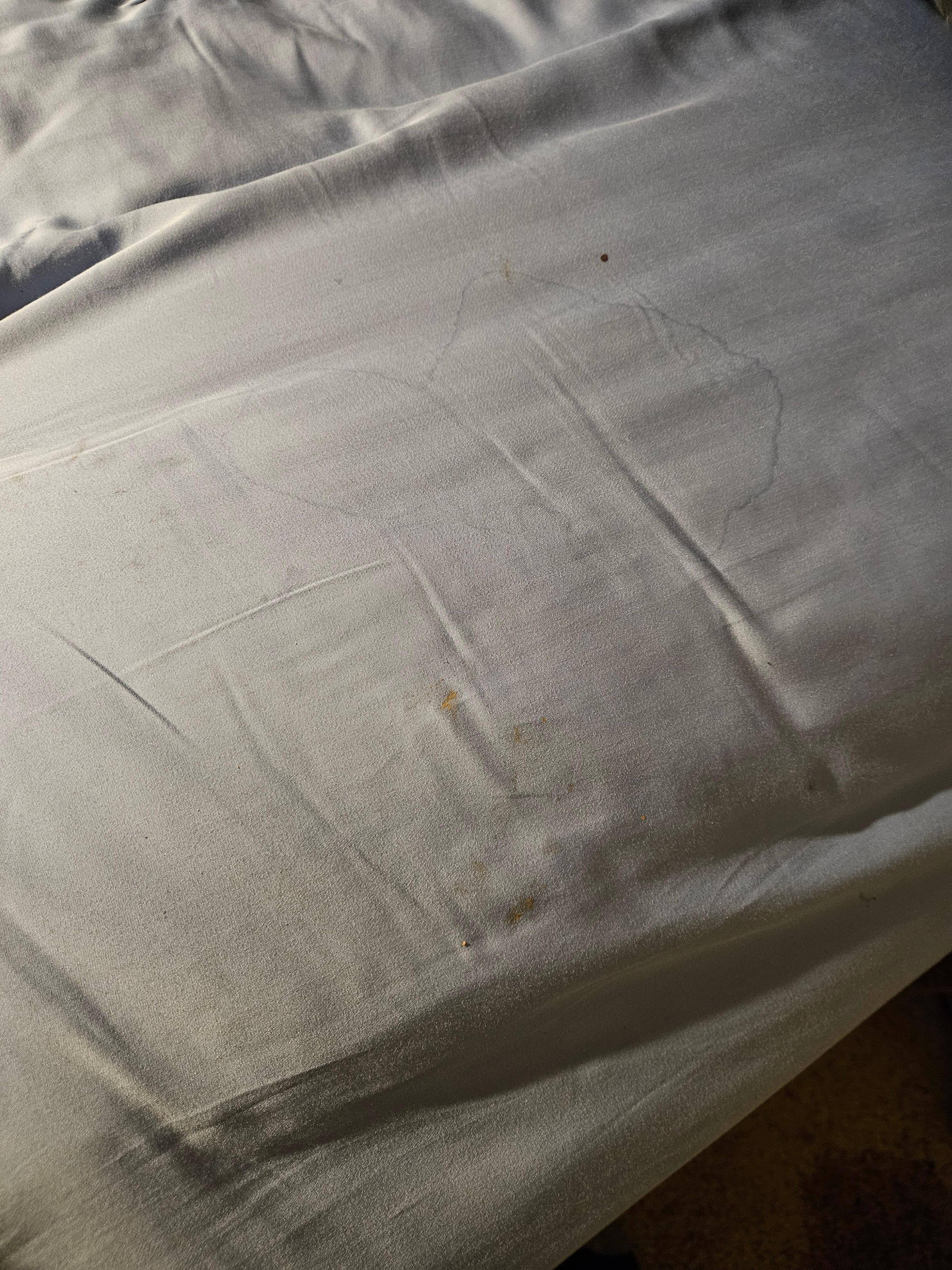 The stained sheets