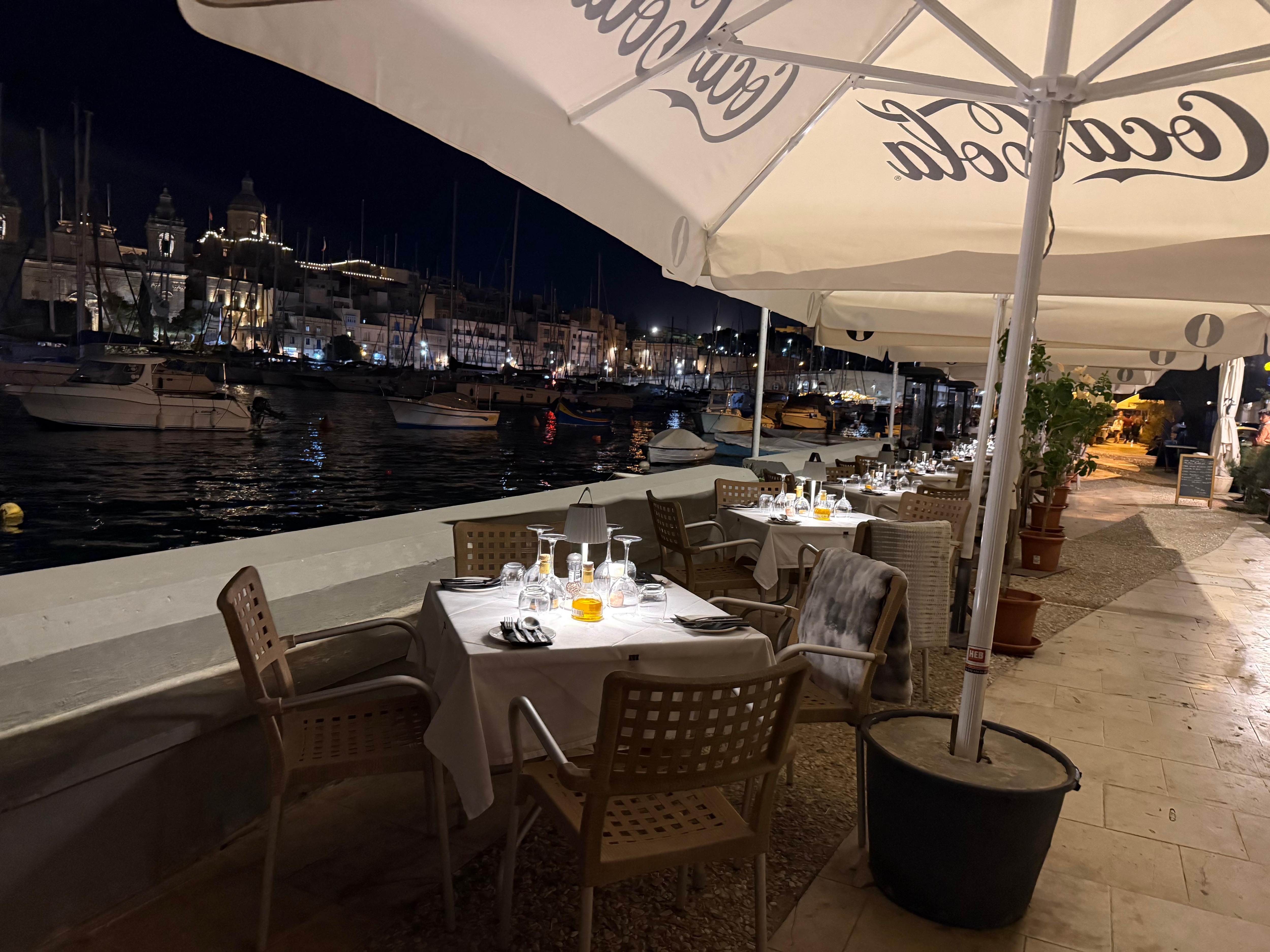 Cafes along the waterfront