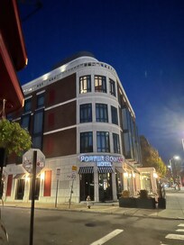 I had an amazing room (see the one on the fourth floor with the lights on. Panoramic city view!